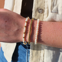 Gold & Pearl Beaded Bracelet