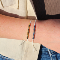 Gold Beaded String Bracelet