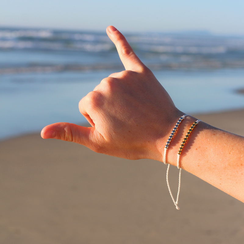 Gold Beaded String Bracelet