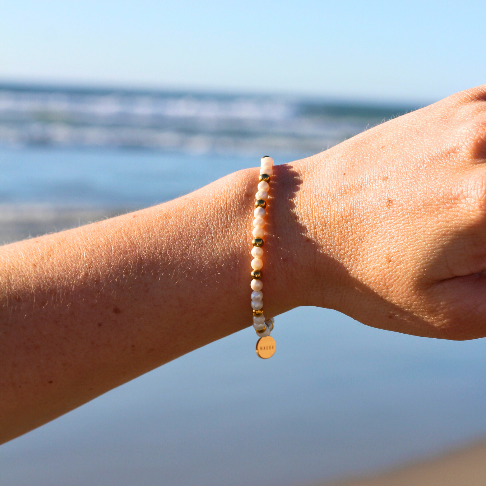 Gold & Pearl Beaded Bracelet