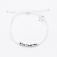 Silver Beaded String Bracelet