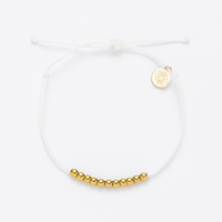 Gold Beaded String Bracelet