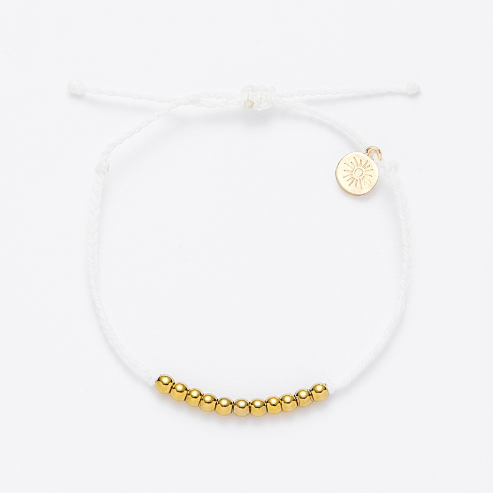 Gold Beaded String Bracelet