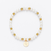 Gold & Pearl Beaded Bracelet